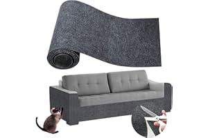 Taimimy Tappetino AntiGraffio Autoadesivo per Gatti 40 x 200 cm Rifilabile Fai da Te, Tiragraffi per Gatti, Proteggi Divano Gatti Graff per Proteggere Tappeti Divani Mobili(Grigio Scuro)