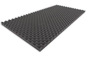 Alanpur Akustikschaumstoff (Anthrazit ca.100x200x3cm) Raum Akustik Schall Dämmung Schutz Noppe Anthrazit Raum Akustik Schall Dämmung Schutz