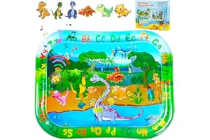 96*76cm Tappeto Acqua per Neonati per Giochi Neonato 3 6 9 Mesi, GARNHLOB Tappetino Tummy Time Neonato,Rafforza i Muscoli del Tuo Bambino,Grande Tappetino Gonfiabile per Neonati Giocattolo Sensoriale