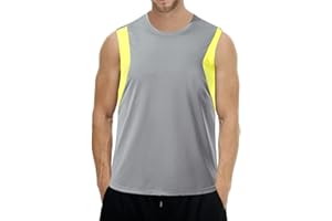 FEimaX Canotta Uomo Palestra Fitness Canottiera Bodybuilding Allenamento Traspirante Maglietta Muscolare Senza Maniche Sportivo Gym Tank Top Mesh T-Shirt