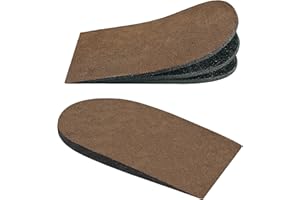 Lixinsunbu Lot de 2 talonnettes orthopédiques réglables pour douleurs au talon et écarts de longueur de jambe, 3 couches de 0,3 cm d'épaisseur, marron