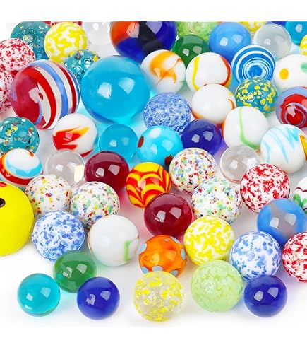 20 Pièces Billes en Verre, Billes en Verre Colorées œil de Chat, Billes 20 Pièces Billes en Verre, Billes en Verre Colorées œil de Chat, Billes