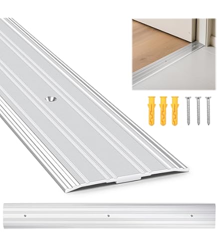 M-D Building Products 68627 Aluminum Threshold Saddle - 1/4" X 6" X 36", Low Profile, Non-Skid (Mill Finish)