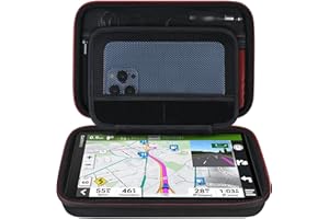 Elonbo Custodia di trasporto GPS per 6-7 pollici Garmin DriveSmart 76/66/65/61, DriveCam 76, Garmin RV 780/795/dezl OTR700/OTR610 Garmin Catalyst GPS Navigator System, Pocket Fits Car Charger, Nero