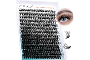 GEMERRY 280 Pezzi Ciuffetti Ciglia Finte 40D Cluster Volume Russo 10-18mm mix D Curl Fai Da Te a Casa per Principianti Individuali Professional Ciglia Finte Extension(40D-0.07D-10-18mm)