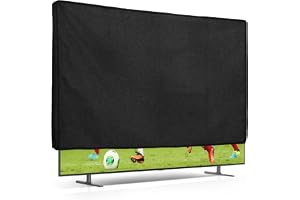 kwmobile 55 tum TV-skydd – svart linne dammskydd