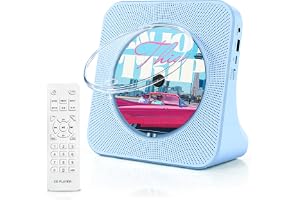 Bluetooth CD-Spelare med Inbyggda Högtalare, Skrivbords CD-Spelare för Hem