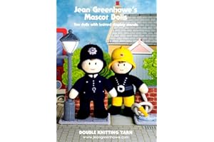 Jean Greenhowes Mascot Dolls Fireman Policeman Knitted Toy Book JK9 NEW