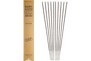 Highly Scented Incense Sticks, 10 Sticks (Black Opium) | Handmade in the UK | 80-100 Minutes Burn Time | Aromatherapy, Medita