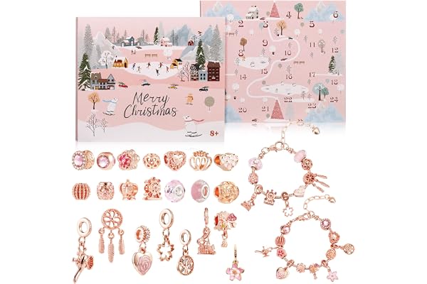 Ucouper Adventskalender Smycken För Kvinnor Armband Julkalender Rosaguld