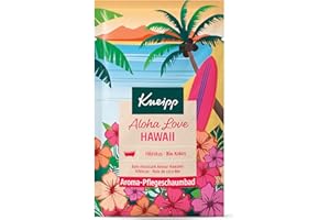 Kneipp Aloha Love Hawaii aromatyczna pianka pielęgnacyjna – dodatek do kąpieli z ekskluzywnym ekstraktem z kwiatów hibiskusa i ekologicznym olejem kokosowym – 50 ml