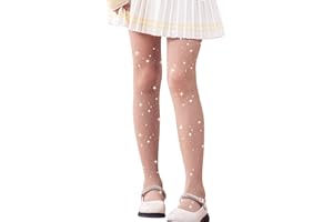 LOLANTA Confezione da 2 collant a rete per ragazze, collant con strass luccicanti per bambini, Calze a rete