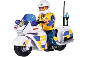 Simba 109251092 Fireman Sam Police Motorcycle with Malcolm Figure & Accessories, Season 12, from 3 Years