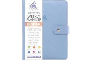 Clever Fox Segregator tygodniowy – planer wyznaczania celów do zarządzania czasem i zadań tygodniowych, organizer do pracy i życia z listą rzeczy do zrobienia i śledzeniem nawyków, bez daty, twarda