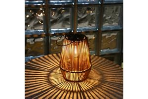 Lanterne da Esterno, KagoLing Lanterne Solari da Esterno tessute a mano 1 Pezzi IP65 Impermeabile Lampada Solare da Giardino illuminazione giardino per Natale Feste Decorazioni natalizie