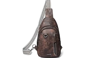 LATMAP Bolso Bandolera Mujer, Mujer Bolsa de Pecho Mochila Antirrobo Sling Bolsa Elegante PU Cuero Mochila Pecho Pequeña Mujer para Viaje Senderismo,Gris