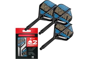 Target Darts Josh Rock K Flex Flights und Schaft System, No.2 | 3er-Pack Kflex All In One Flights, Player Edition Darts Zubehör | K-Flex Dartschaft Short/Intermediate/Medium