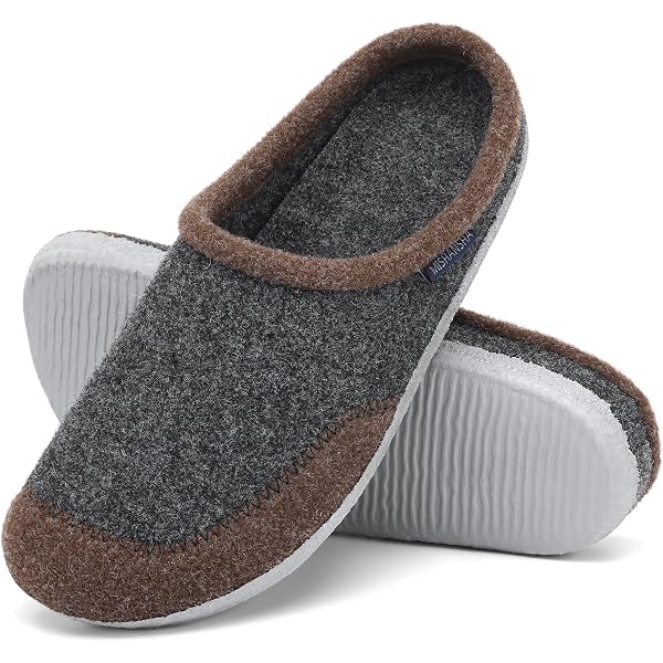 Wollfilz Hausschuhe Für Damen & Herren – Made In Germany, Mit Rutschhemmender Sohle, Bio-Baumwolle, Kuschelweich