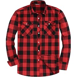 Chemise Femme Chic Et Élégant,Chemisier À Carreaux Pour Femme Flanelle Tartan Veste Chemise À Manches Longues Vintage Gris Épais Mélange De Laine Revers Manteau Chemise Boutonnée Veste Casual