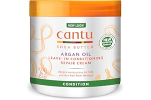 Crema reparadora acondicionadora sin enjuague con aceite de argán CANTU, 453 g El empaque puede variar