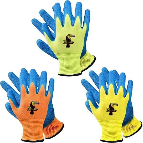 2 Paia Guanti Da Giardinaggio Bambini | Con Disegni Tigre E Coniglio - Foto 5