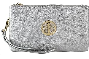 FASHION CHOICE Small Clutch Bags with Wristlet and Long Adjustable Strap - Packaged With FREE Elegant Tiana Marie Dust bag