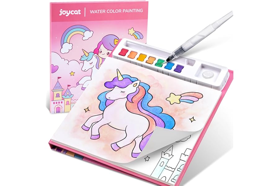 JoyCat Paint with Water Coloring Books for Toddlers, Watercolor Painting Sets for Kids Ages 3-5 4-8, Arts and Crafts Drawing Activities Toy Birthday Gift for Boys Girls