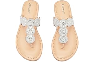 Ataiwee Women's Flat Slide Sandals - Fashion Slip On Summer Sandals For Women.