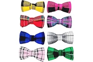 BIPY 8PCS Dogs Bow Ties Adjustable Cat Collar Charms Bowties for Small Medium Puppy Doggy Animals Birthday Gift Party Wedding Valentine's Day Festival Pets Grooming Accessories