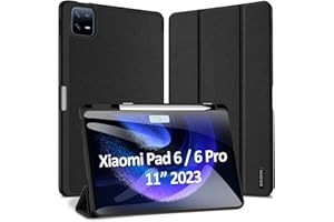 DUX DUCIS Funda para Xiaomi Pad 6 / Mi Pad 6 Pro 11 Pulgadas 2023, con Auto-Sueño/Estela, Carcasa Trasera Slim Soporte Antigolpes Cover Tableta, Negro