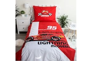 Jerry Fabrics F - Juego de funda nórdica - Cars - 2 piezas - Niño - Funda nórdica - Reversible - 140 x 200 - Funda de almohada - 70 x 90 cm - 100% algodón