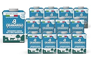 Granarolo, Latte Parzialmente scremato UHT 500 ml, 12 Confezioni di Latte 100% Italiano, UHT a Lunga Conservazione