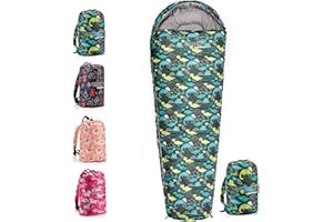 meteor Sac de couchage pour enfant de qualité supérieure - Avec sac à dos - Pour l'été - Ultra léger - Confortable - Pour le camping - Pour l'extérieur et l'automne