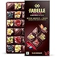 Fabelle Open Secret - Dark, Centre- Filled Luxury Chocolate Bar with Dark Choco Mousse and Visible Nuts & Berries, 125g