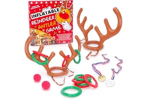 Toyland® Uppblåsbar ren hatt ring kasta horn spel - jul familjespel - julfest spel