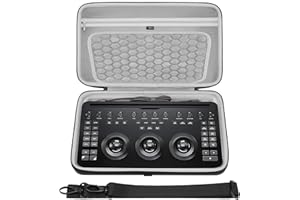 GEEKRIA Étui de transport rigide en EVA compatible avec Blackmagic Design Davinci Resolve Micro Color Panel (gris foncé)