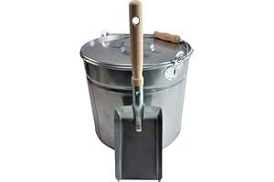 SCHÜRER Ascheeimer 15l mit Deckel + Schaufel