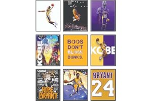 BigWig Prints Kobe Bryant Poster – Kobe Poster, Bryant Wandkunst für Schlafzimmer, Lakers, Basketballkunst für Jungenzimmer, Sportgeschenke, legendäre Basketballspieler-Wanddekoration – ungerahmt, 9