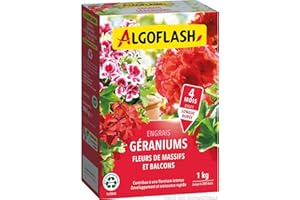 ALGOFLASH Engrais Géraniums Fleurs de Massifs et Balcons, Longue Durée,1 kg, SMART1N