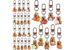 Zosutetoxo 30stuck Capybara Nyckelring Set: Söta 3D-nyckelringar i legering och harts, mångsidiga nyckelringar för kvinnor fö