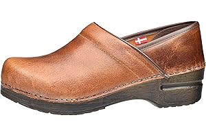 Sanita | Zoccoli Vintage Professionali Chiusi | Zoccoli Artigianali Originali in Pelle Flessibile | Donna | Plantare Anatomico in Schiuma Morbida|