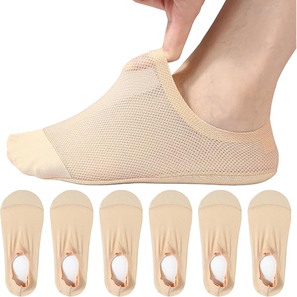 Calzini da donna, 5 paia di calzini in pizzo, invisibili, antiscivolo, in pizzo, invisibili, per scarpe da ginnastica con tacco alto, scarpe da barca, rosa, Etichettalia unica