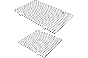 UBERMing Grille de Refroidissement Pâtisserie 2 Pièces Rectangulaire Rack de Refroidissement de Gâteau pour Refroidir Gâteaux, Biscuits, Pain - Noir