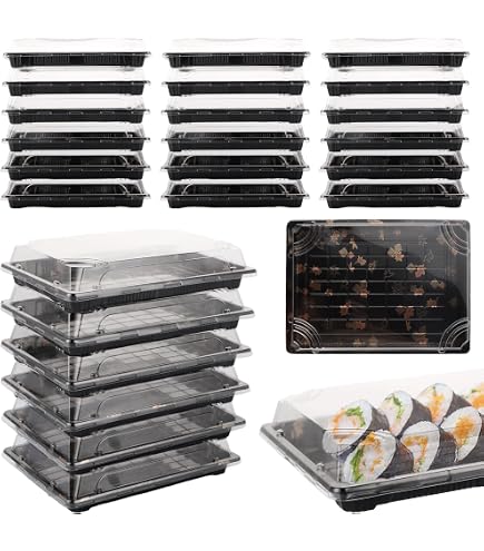 Lot De 25 Plateaux à Sandwich Avec Couvercles - Réutilisables, Plastique - Idéal Traiteur, Buffet, Repas