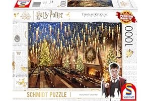 Schmidt Spiele 58578 Thomas Kinkade, Wizarding World, Harry Potter, Great Hall, 1000 Teile Puzzle
