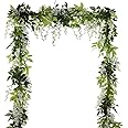 Fake Glycine DearHouse Lot De 4 Guirlandes De Glycines Artificielles En Soie à Suspendre Pour Maison, Jardin, Cérémonie, Arche De Mariage, Décoration Florale (blanc Décoration Cérémonie
