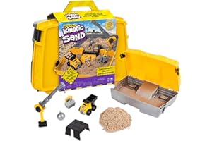 Kinetic Sand , juego de arena plegable Construction Site con vehículo y 907 g, para niños a partir de 3 años