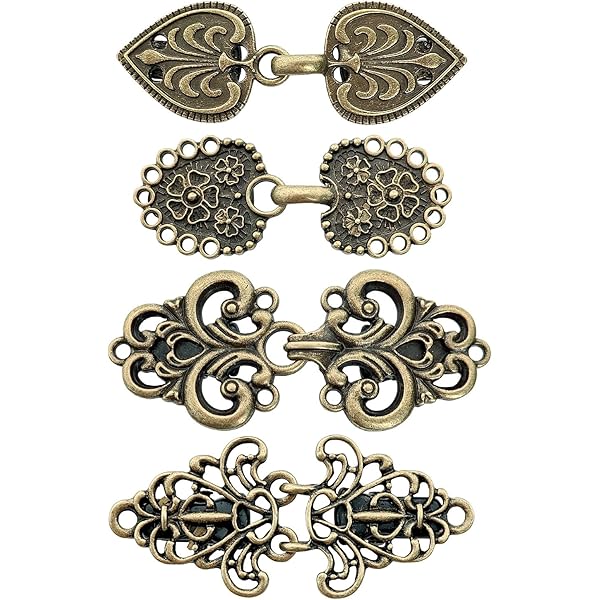 Clips De Suéter Vintage Con Perlas - 4 Piezas Doradas | Broches Elegantes Para Cardigans Y Prendas