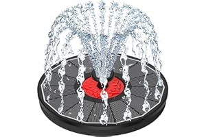 SZMP Fontana Solare 3.5W, 2025 Nuovo Fontana da Giardino Esterno con 8 Ugelli e 4 Fissatori, Solare Fontana Pompa ad Acqua Solare per Bagno per Uccelli, Laghetto, Stagno o Decorazione del Giardino