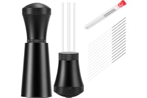HAOYULUO WDT Tool, tamper do kawy, narzędzie do kawy z 10 igłami 0,35 mm do espresso,Nadaje się do bardziej równomiernego mieszania kawy